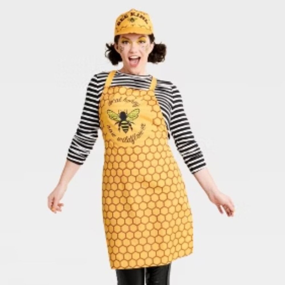 Local Honey Maker Bumble Bee Halloween Costume OS Kids Adult Teen 2 Pc 12+